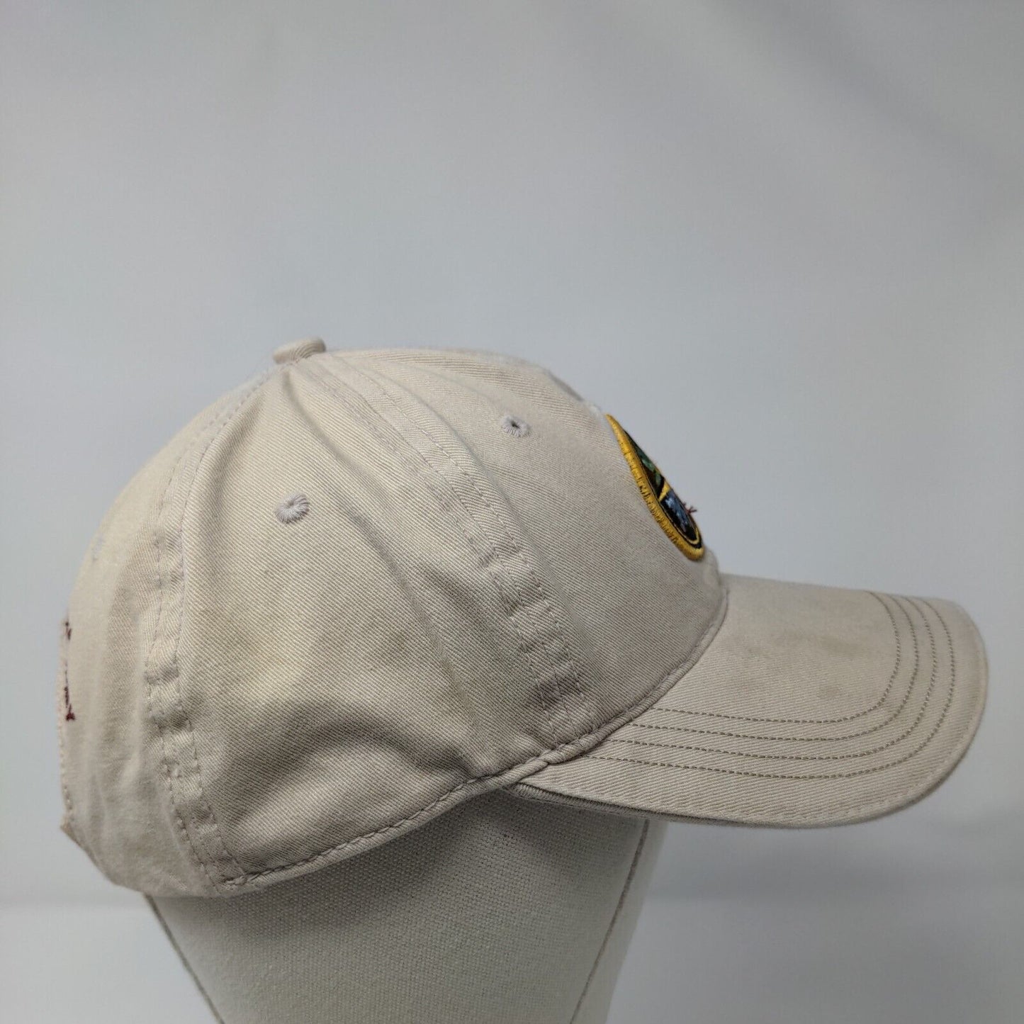 Tamarack Trailhead To Discovery Strapback Hat Tan OSFM The Game 6 Panel