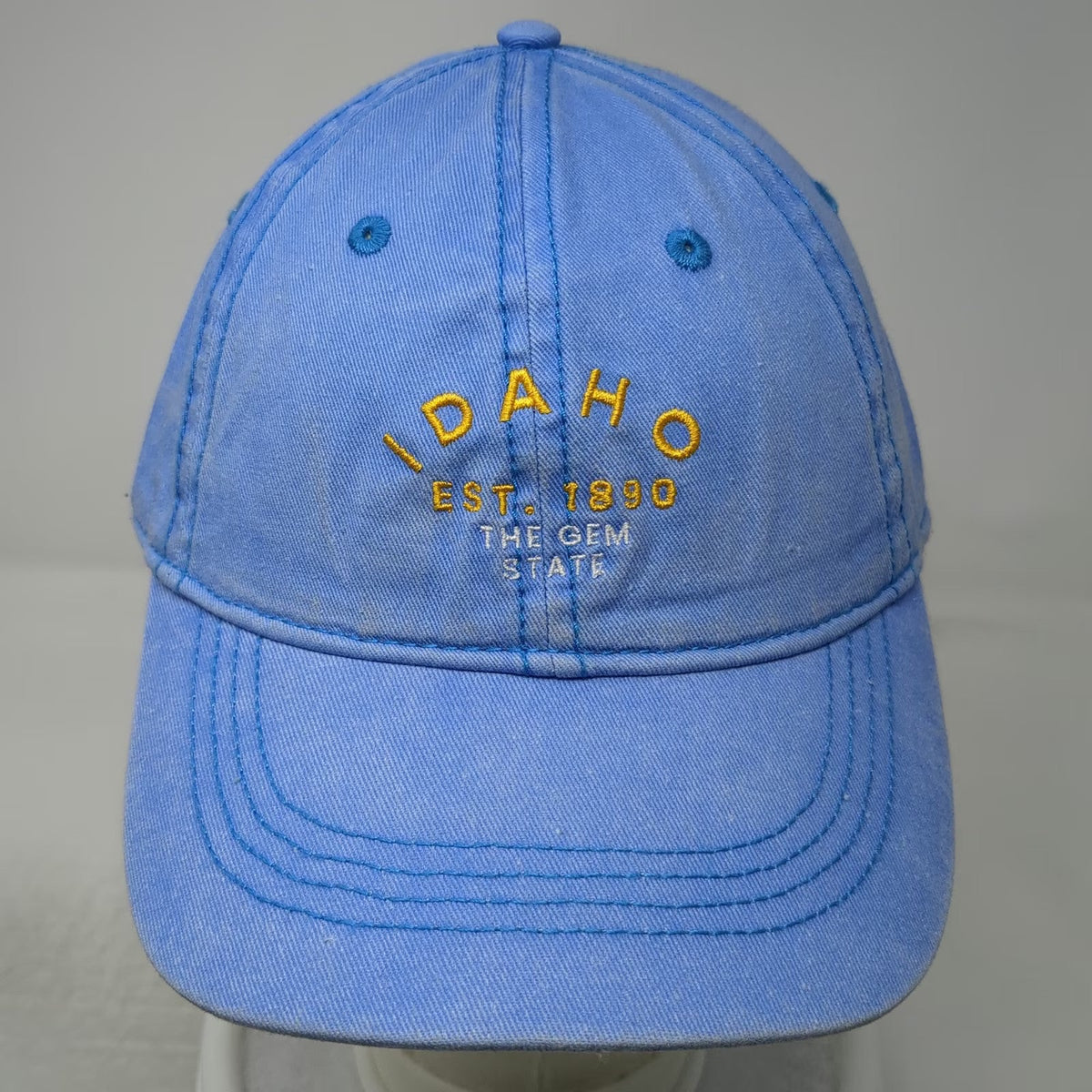 Home Free Baseball Cap Blue One Size Idaho The Gem State Striped Slideback Hat