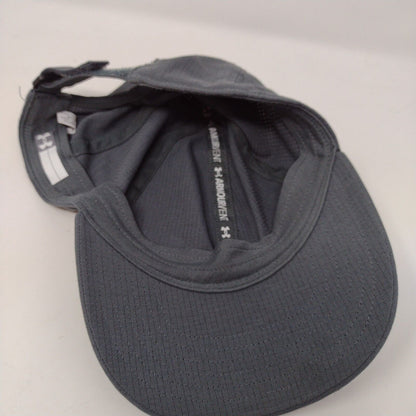 Under Armour Vent Strapback Hat Gray OSFA Free Fit Adjustable 6 Panel