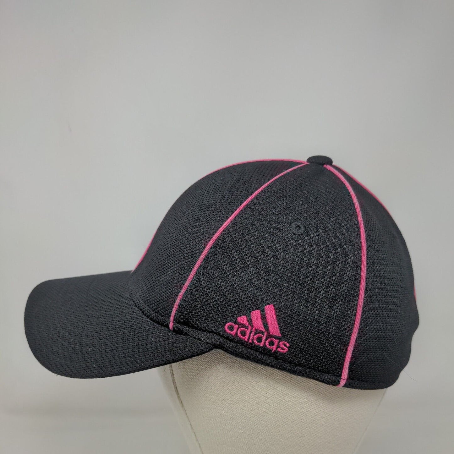 Adidas Cancer Awareness Fitted Hat Black S/M Lightweight Embroidered 6 Panel
