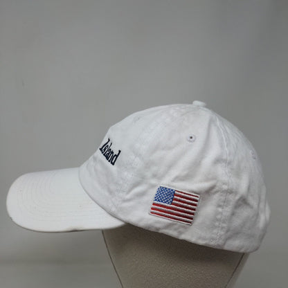 Fripp Island Slideback Hat White OSFM Adjustable Embroidered Patriotic 6 Panel