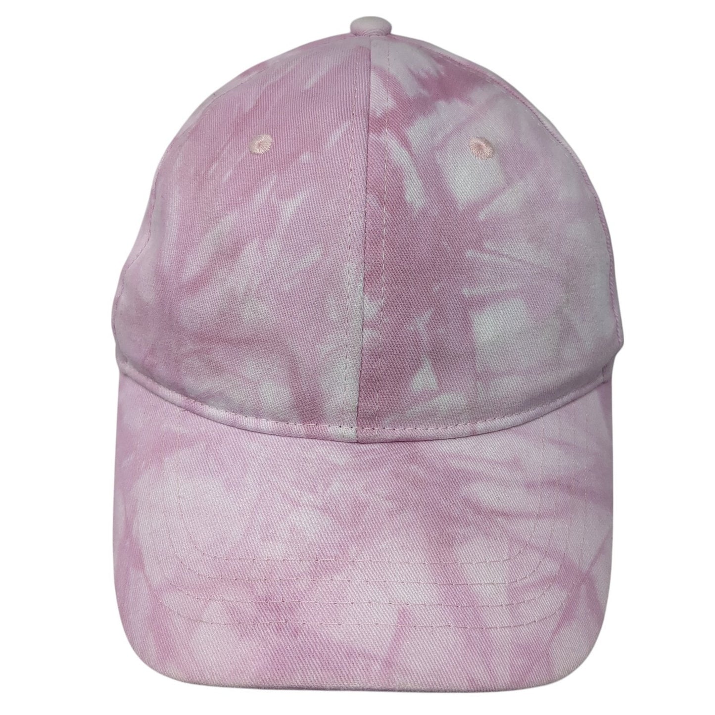 Unbranded Strapback Hat Pink One Size Adjustable Tie Dye Blank 6 Panel