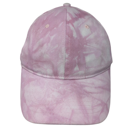 Unbranded Strapback Hat Pink One Size Adjustable Tie Dye Blank 6 Panel