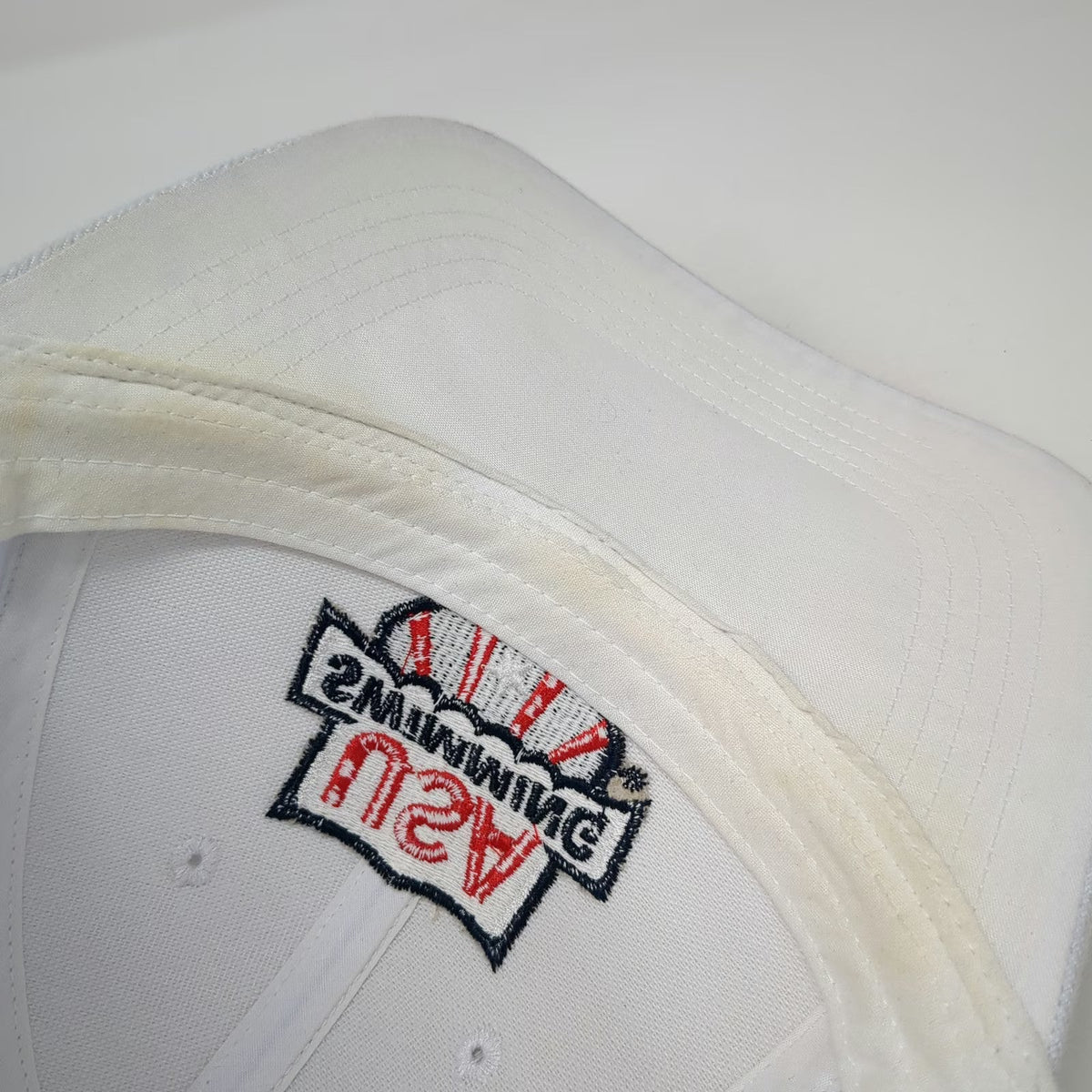 Sporti Baseball Cap White One Size USA Swimming Logo Adjustable Strapback Hat