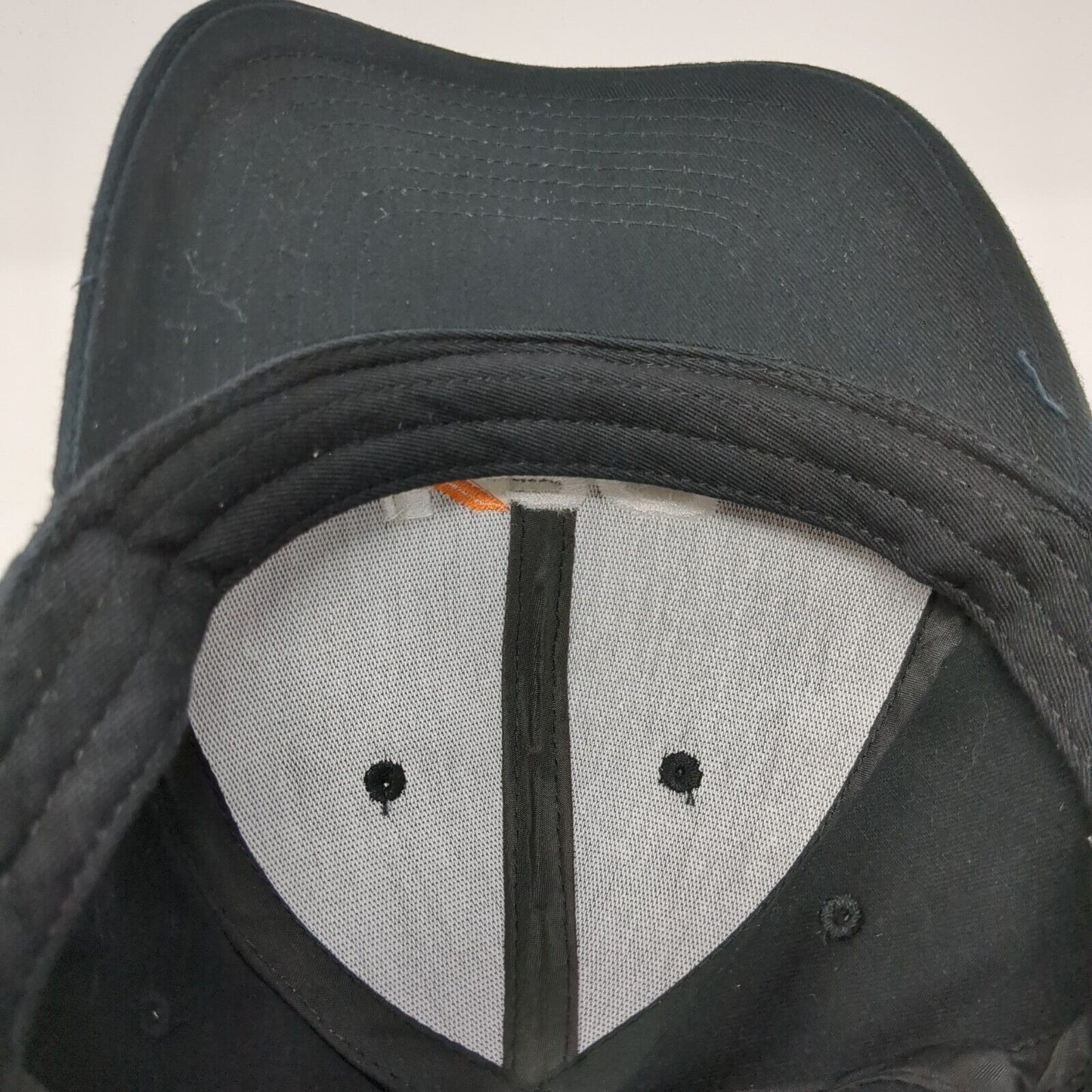 KBO Snapback Hat Black One Size Adjustable Embroidered Solid 6 Panel