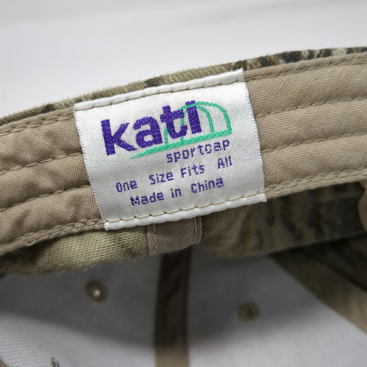 Kati Baseball Cap Brown Camo One Size John Zink American Flag Trim Strapback Hat