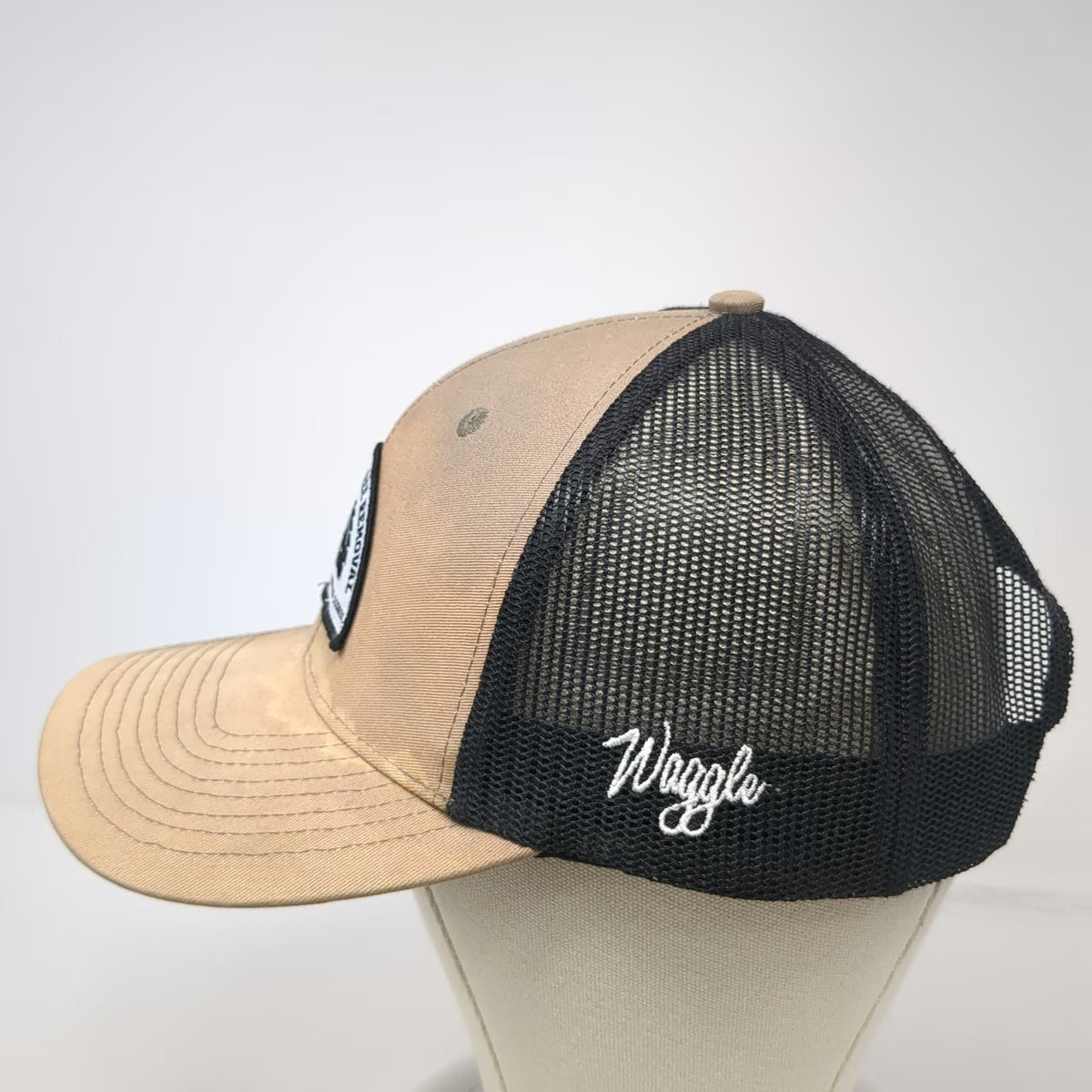 Waggle Trucker Hat Brown One Size Lumberhack Tree Removal Golf Mesh Snapback