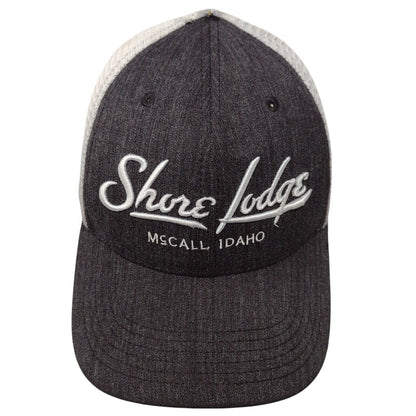 Shore Lodge McCall Idaho Snapback Trucker Hat Gray OSFA Mesh Back Legacy