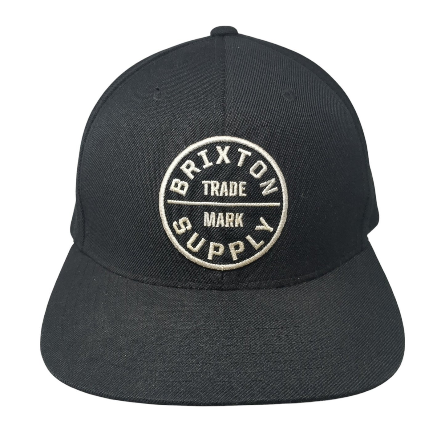 Brixton Supply Tademark Snapback Hat Black One Size Adjustable Embroidered