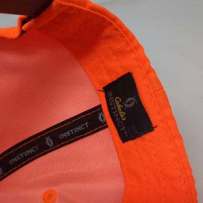 Cabela's Instinct Snapback Orange One Size Performance Outdoor Hunting Hat Logo