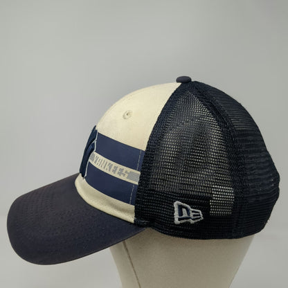 New Era MLB New York Yankees Blue Trucker Hat One Size Mesh Snapback Curve Brim