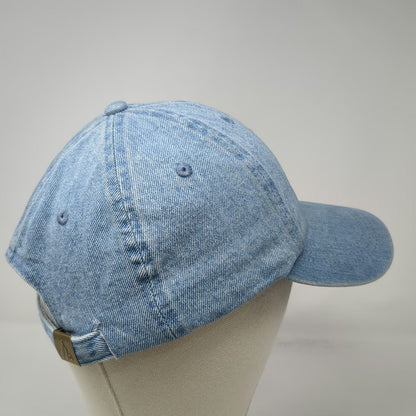 HG Baseball Cap Blue One Size Go Away Heart Embroidered Denim Slideback Hat