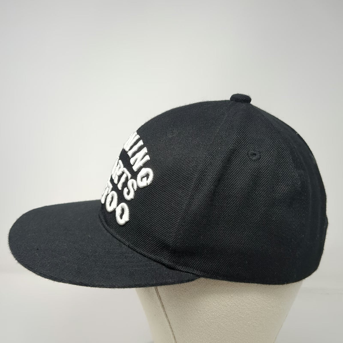 Burning Hearts Tattoo Hat Black One Size Snapback BHTC Flat Brim Graphic Cap