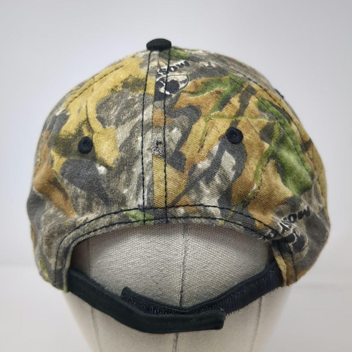 Mossy Oak Baseball Cap Green One Size Camo Strapback Hunting Fishing Hat Logo