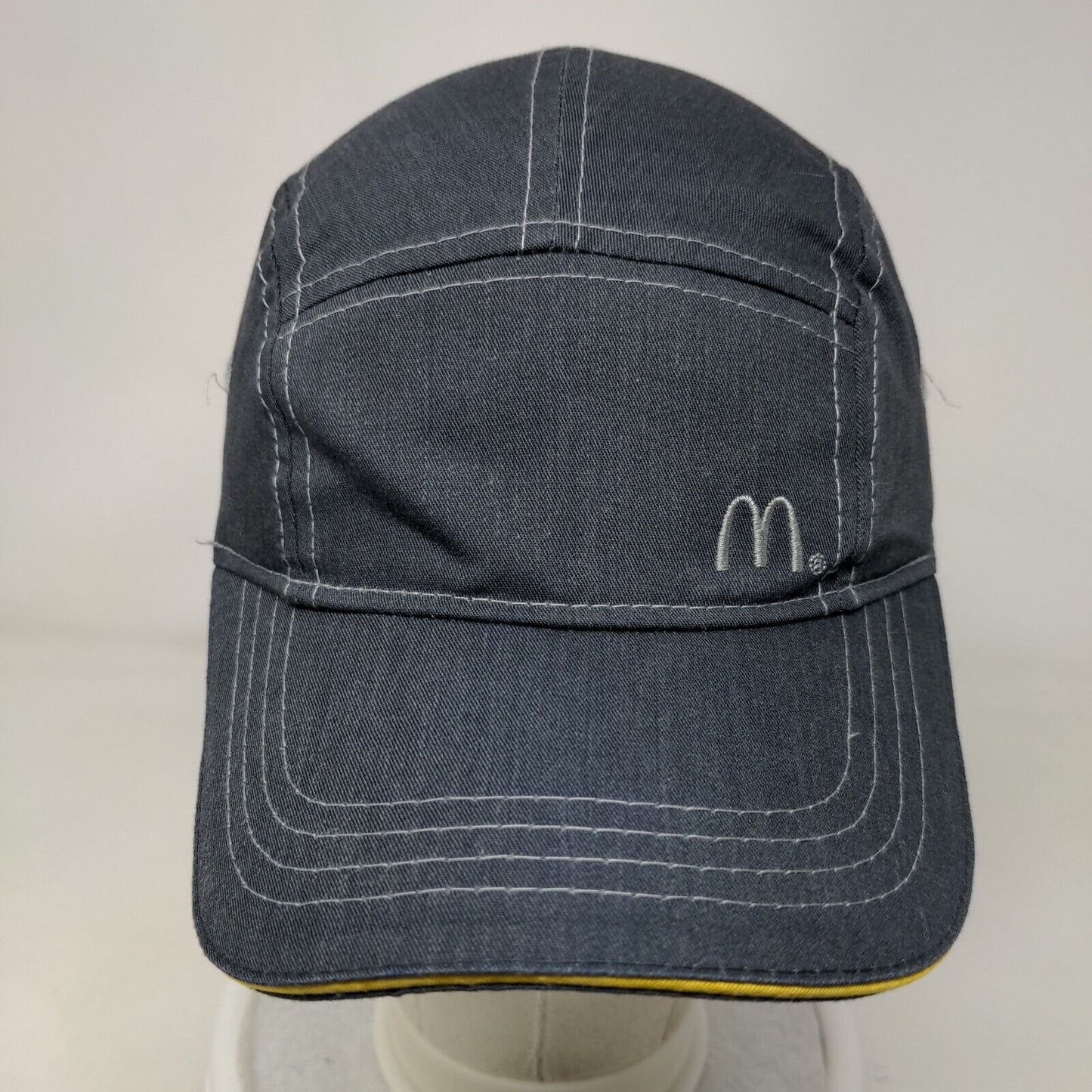 McDonald's Slideback 5 Panel Hat Gray One Size Solid Employee Uniform