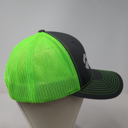 Richardson Trucker Hat Gray Green One Size Mountain Community Center Snapback