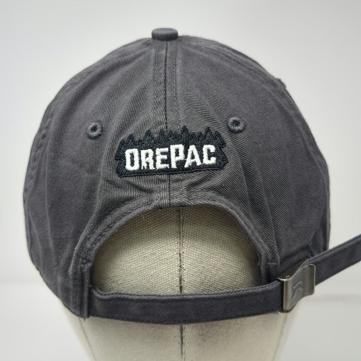 Richardson Baseball Cap Gray OSFM OREPAC Salmon Fish Embroidery Slideback Hat