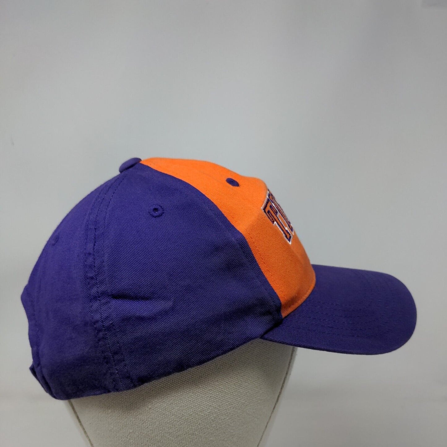 Clemson Tigers Strapback Hat Purple Orange Embroidered Logo NCAA Adjustable