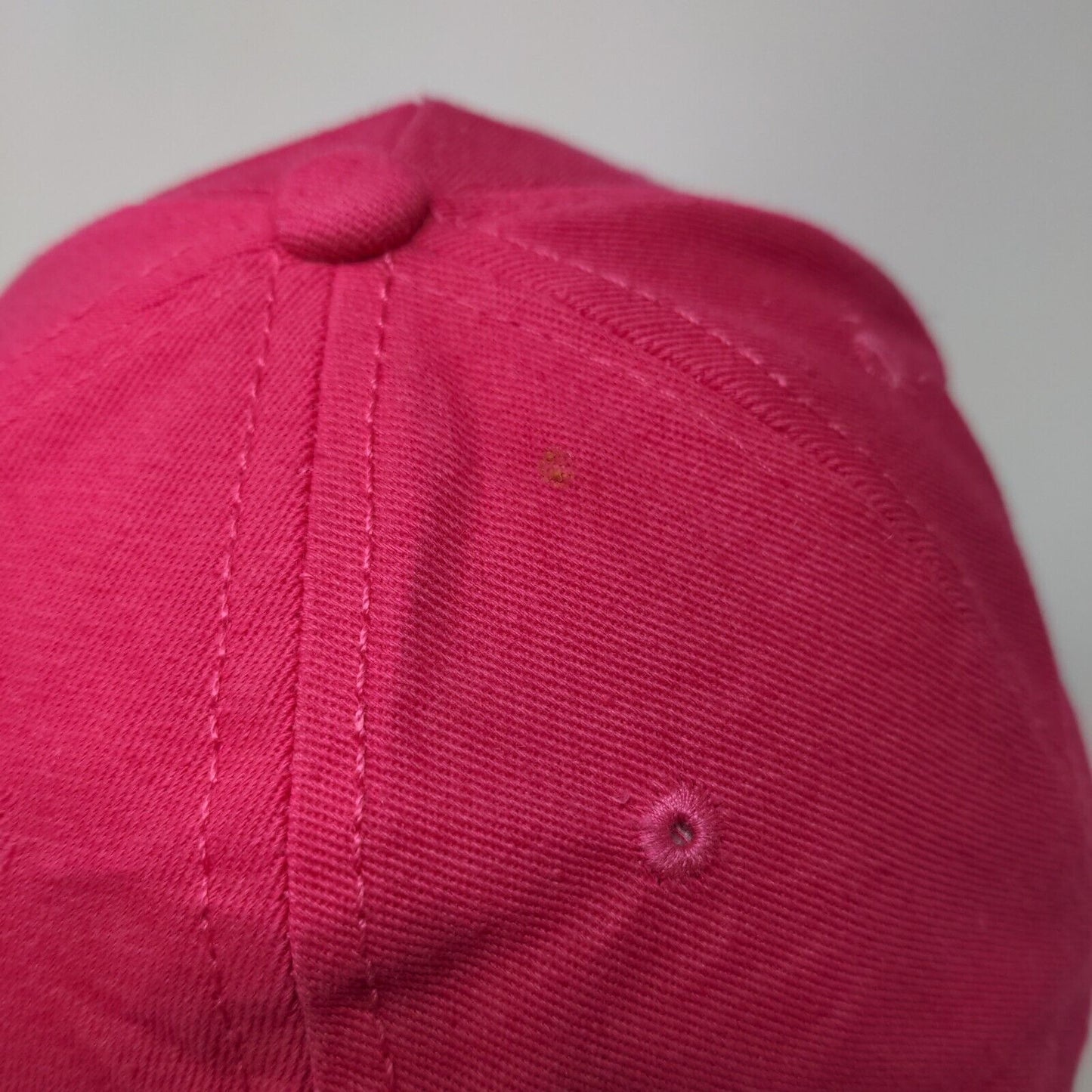 NY Slideback Hat Pink One Size Adjustable Lightweight Vented Holes 6 Panels