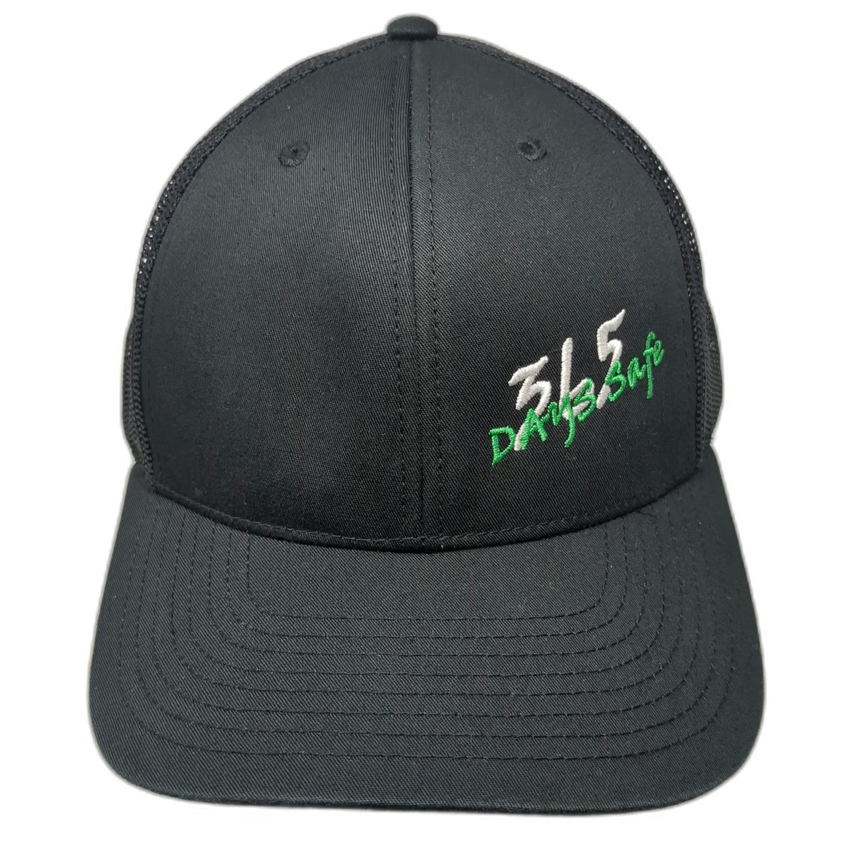 Richardson Trucker Hat Black One Size GoGo squeeZ 365 Days Safe Snapback Mesh