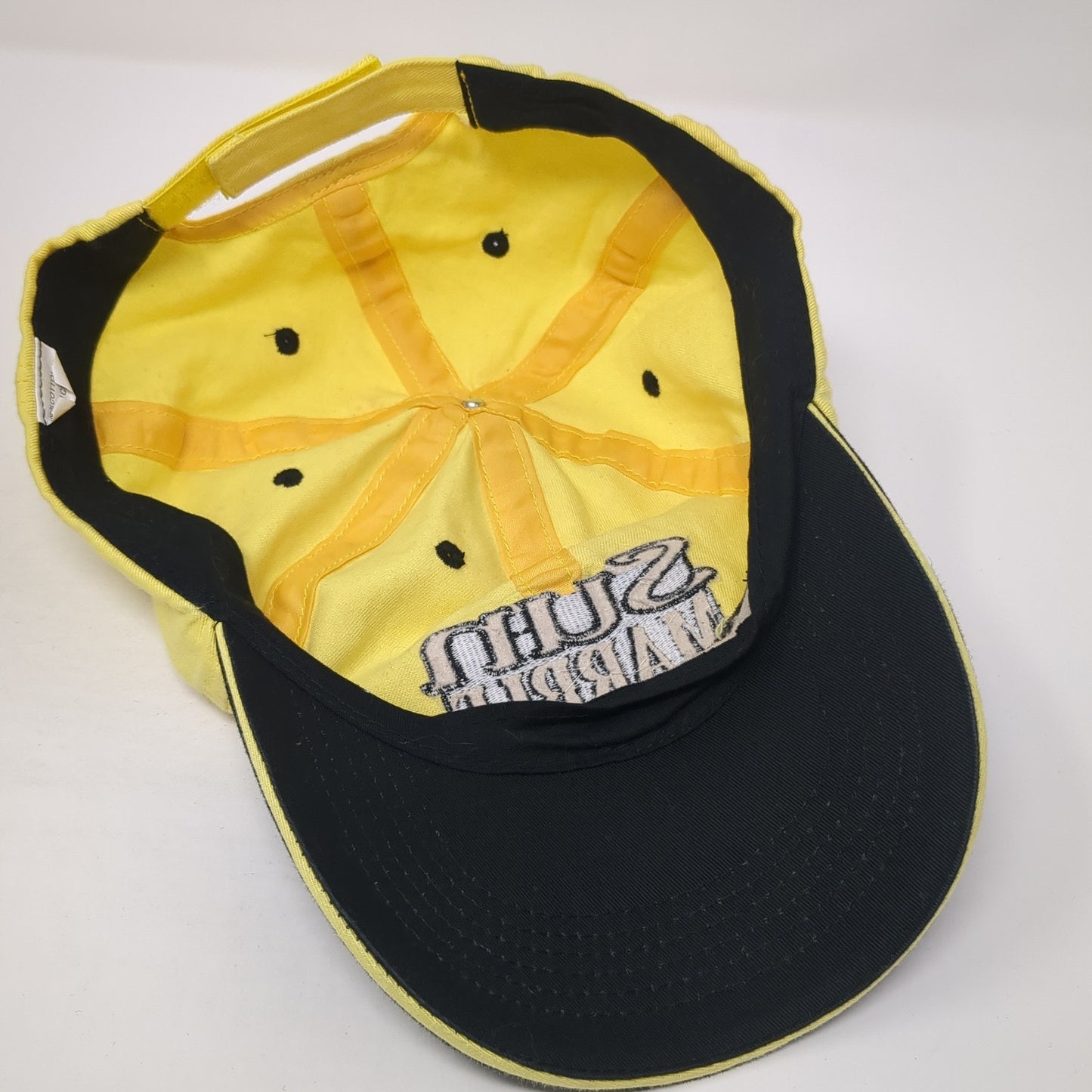 Sun Marble Strapback Baseball Cap Yellow One Size Adjustable Embroidered 6 Panel