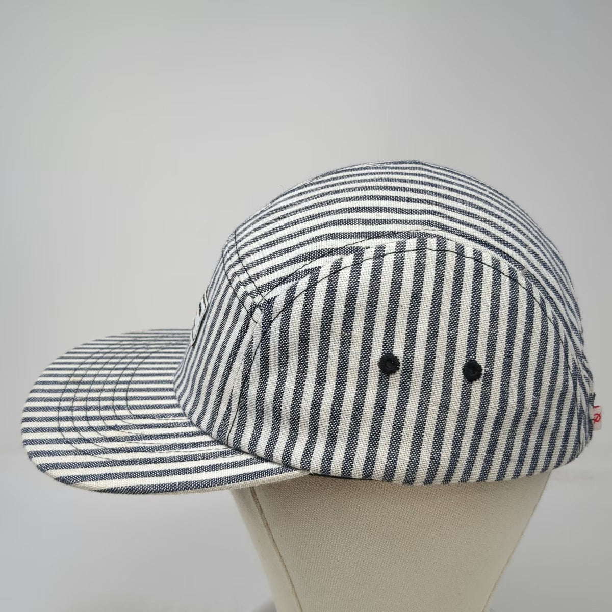 Primitive 5 Panel Blue White One Size Hickory Stripe Strapback Skateboarding Hat