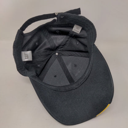 Caterpillar Slideback Hat Black One Size Adjustable Vented Holes Polyester