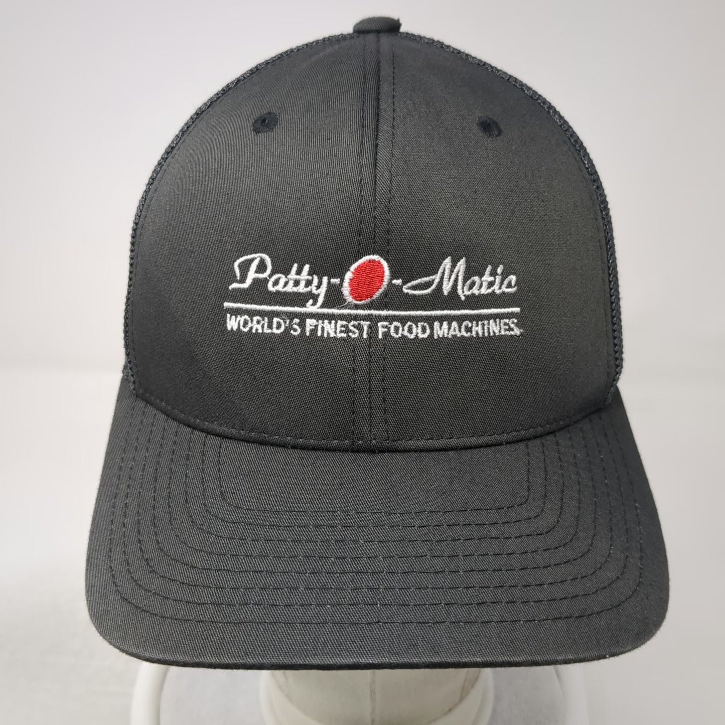 Flexfit Baseball Cap Gray One Size Patty-O-Matic Food Machines Mesh Back Hat
