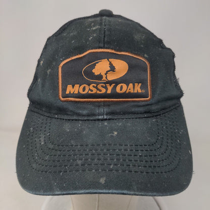 Mossy Oak Snapback Trucker Hat Black One Size Adjustable Embroidered Outdoor Cap