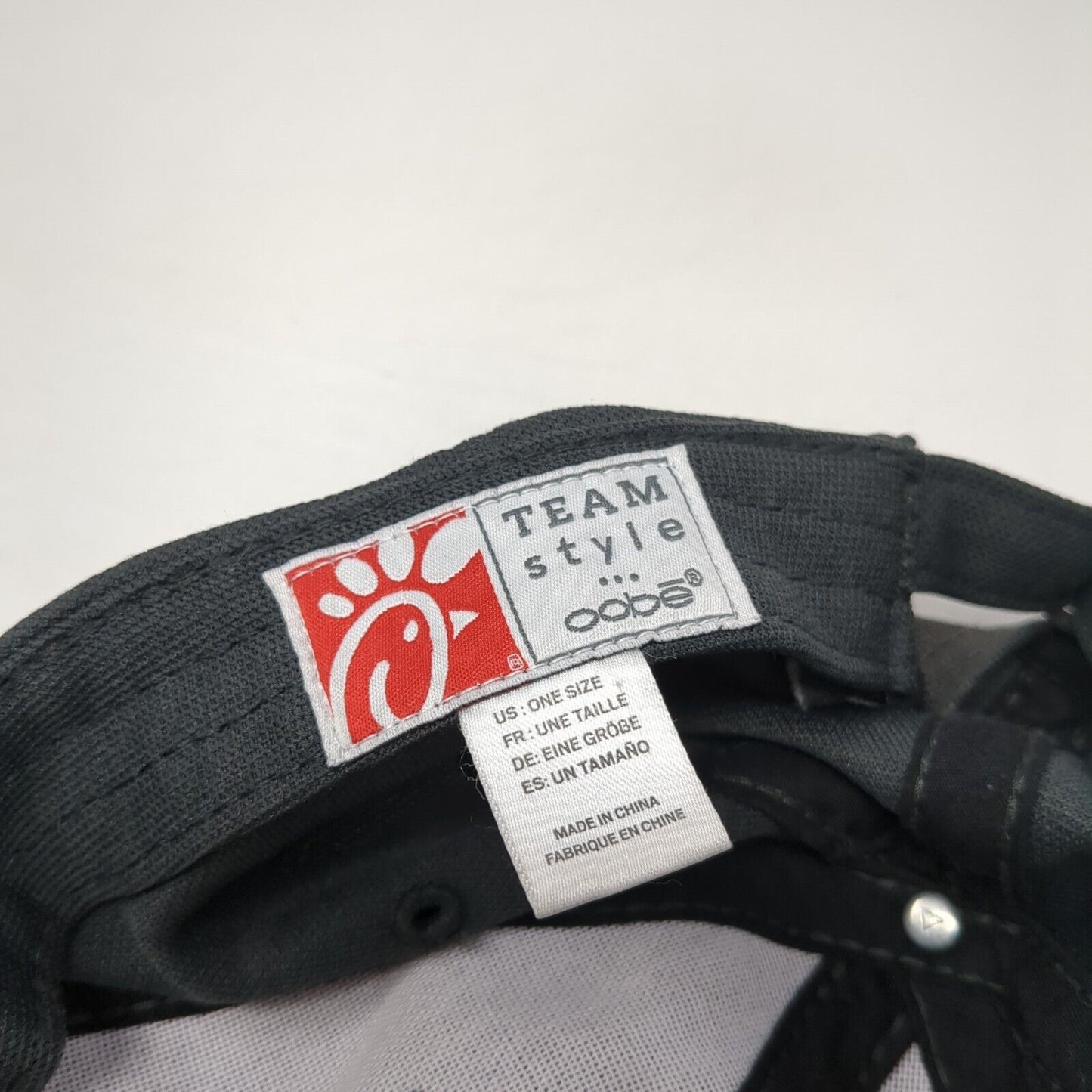 Chick-fil-A Baseball Cap Gray One Size Adjustable Embroidered Team Style Oobe