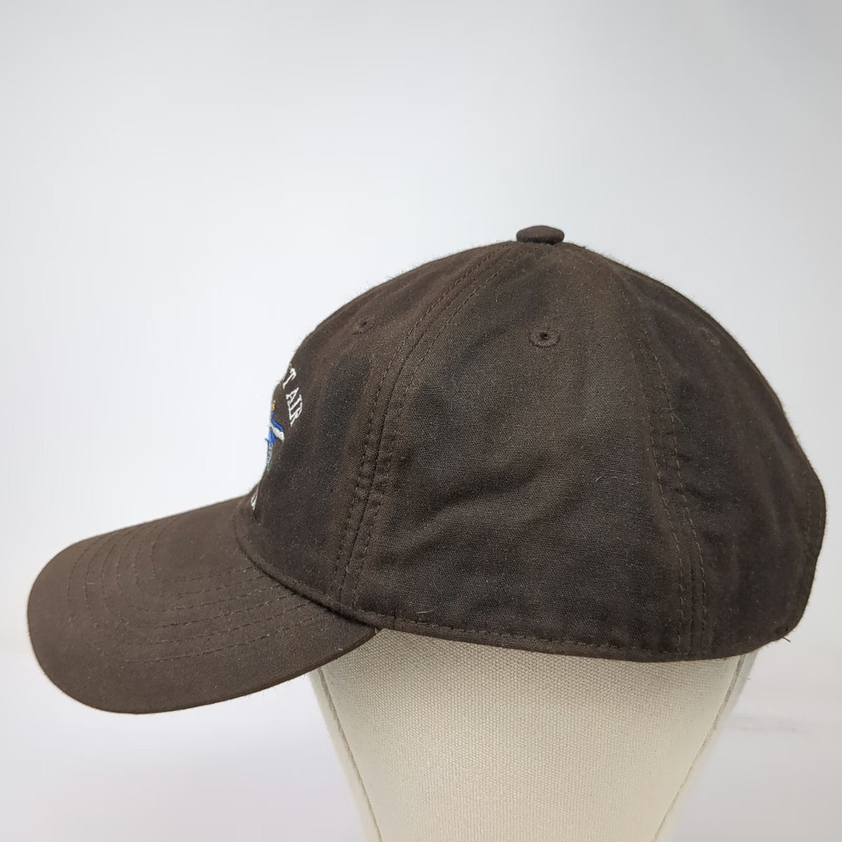 Drift Creek Outdoors Brown Baseball Oilskin Hat Alaska West Air Seaplane Kenai
