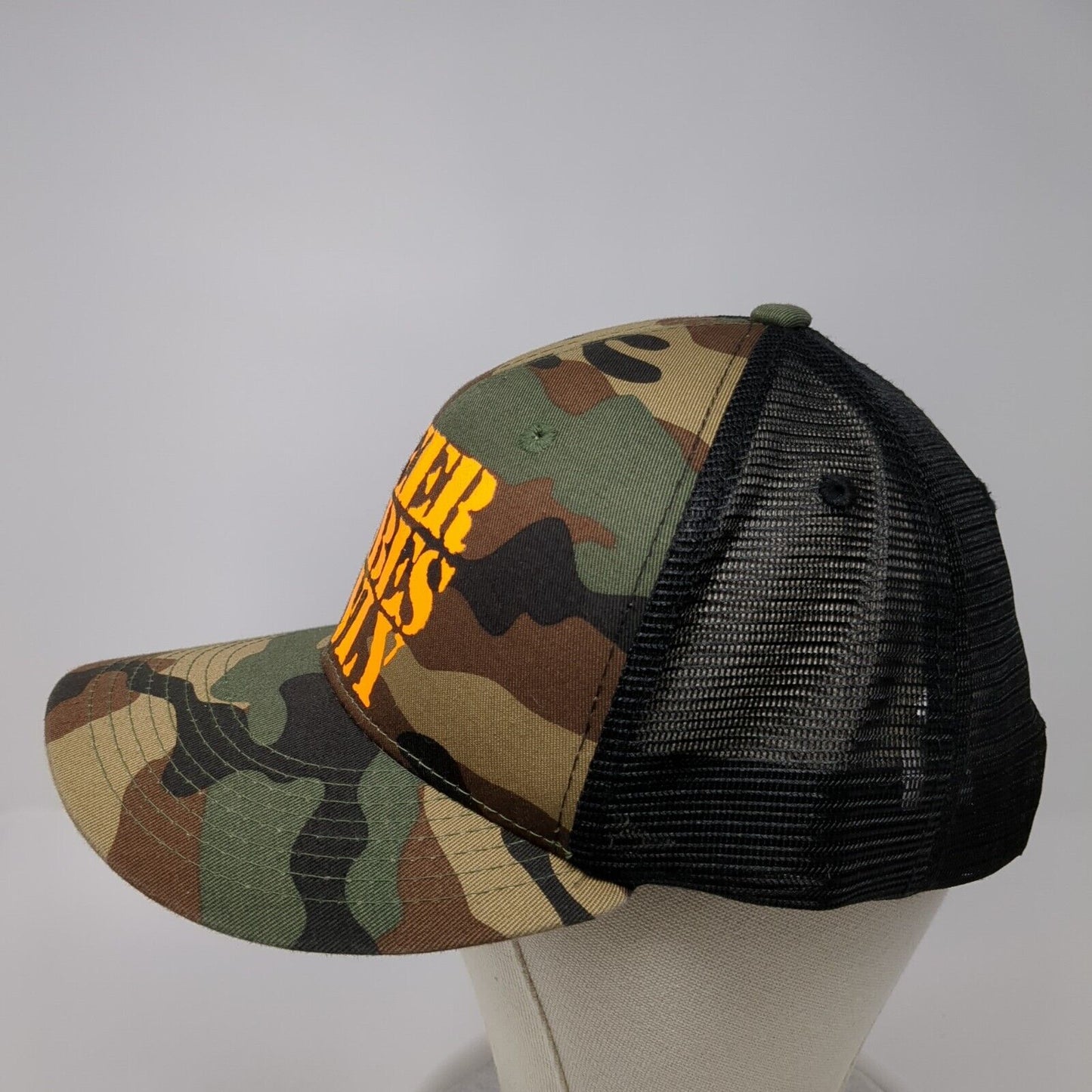 Beer Vibes Only Snapback Mesh Back Trucker Hat Camo One Size Adjustable