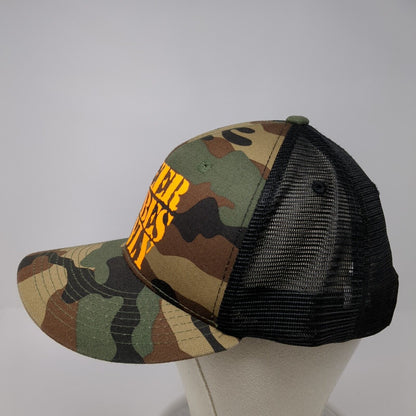 Beer Vibes Only Snapback Mesh Back Trucker Hat Camo One Size Adjustable