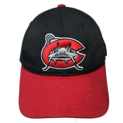 Carolina Mudcats MiLB Outdoor Cap Snapback Black Red One Size Logo Hat Two Tone