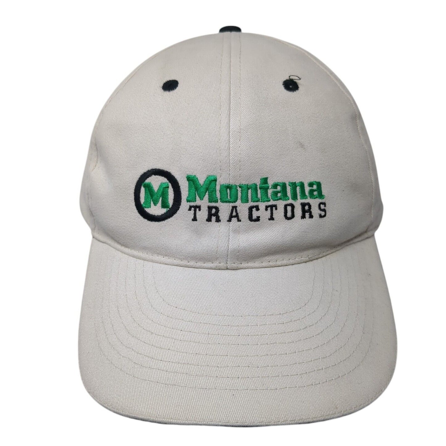 Montana Tractors Leader In Quality Strapback Hat Tan OS Embroidered 6 Panel