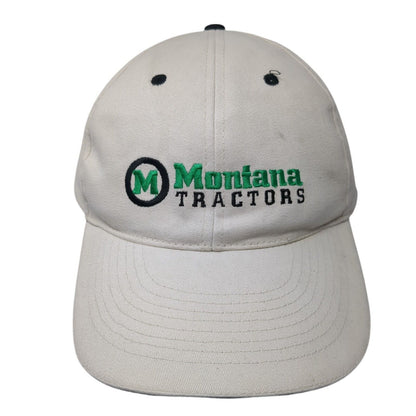 Montana Tractors Leader In Quality Strapback Hat Tan OS Embroidered 6 Panel