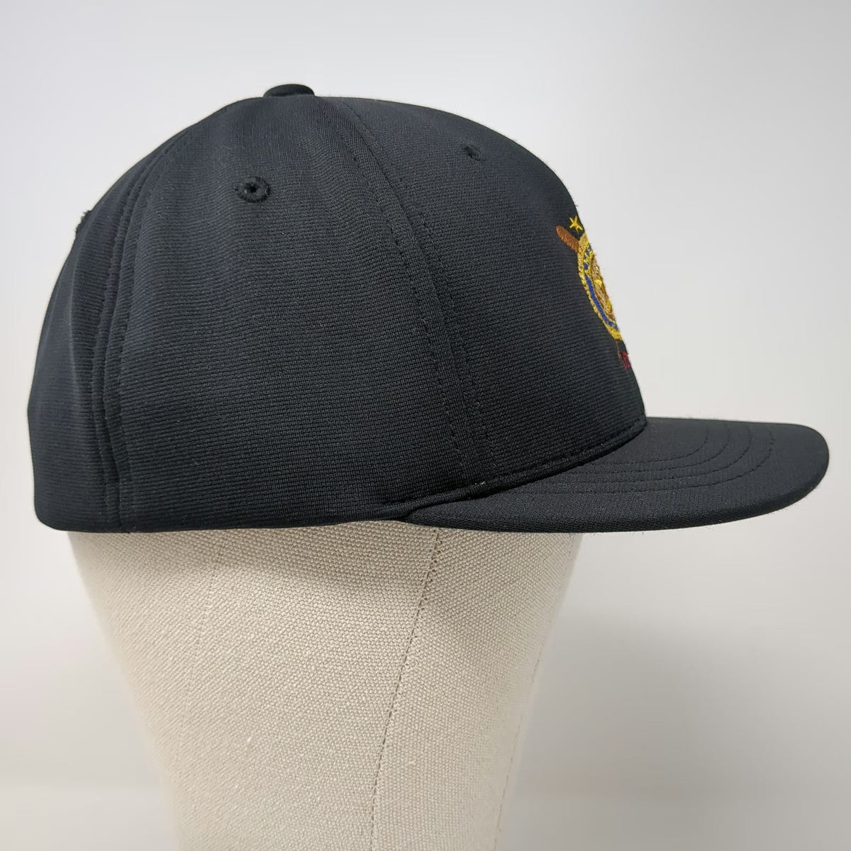Richardson Baseball Cap Black M American Legion Umpire Flexfit Curved Brim Hat