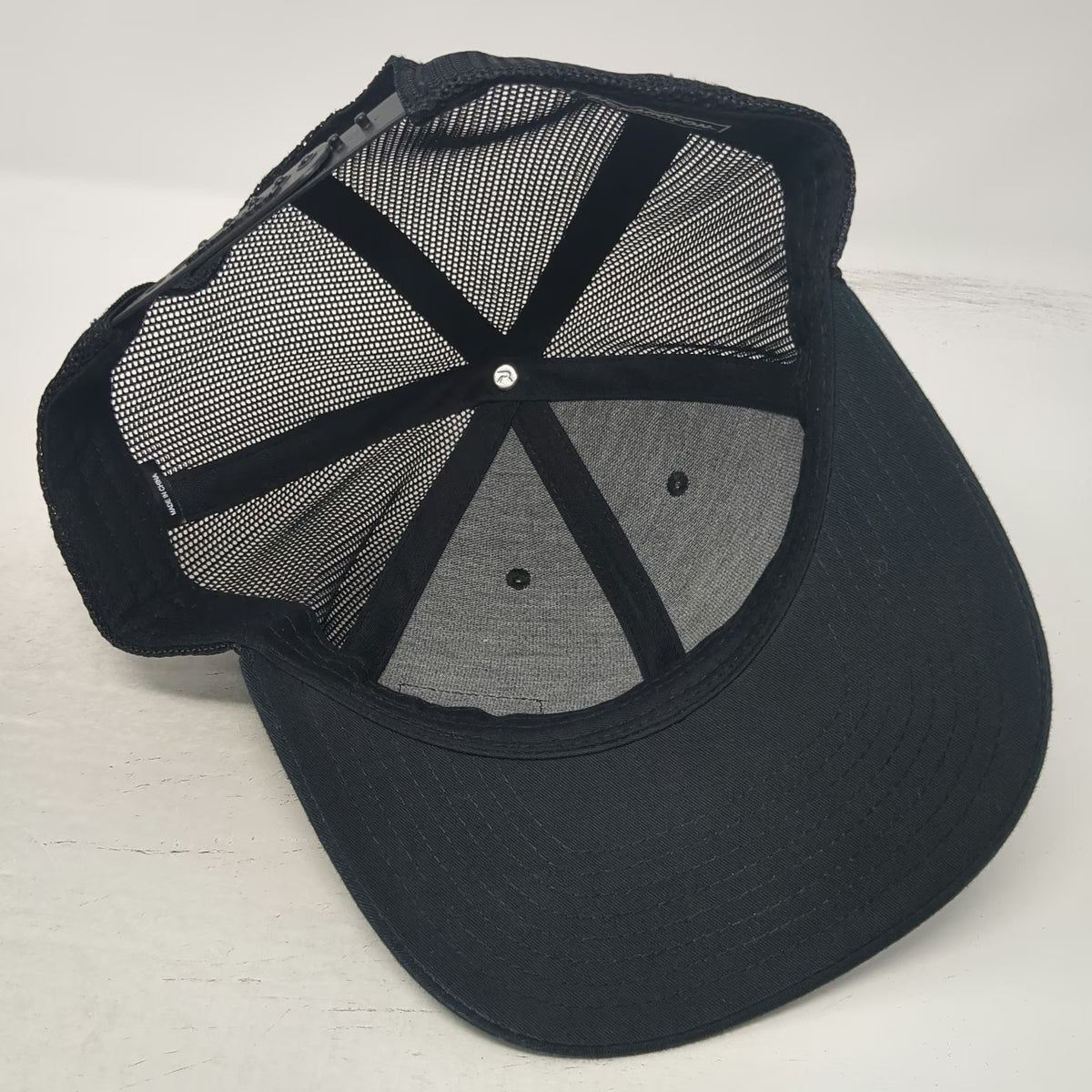 Richardson Trucker Hat Black One Size Mesh Back Snapback Premier Aggregates