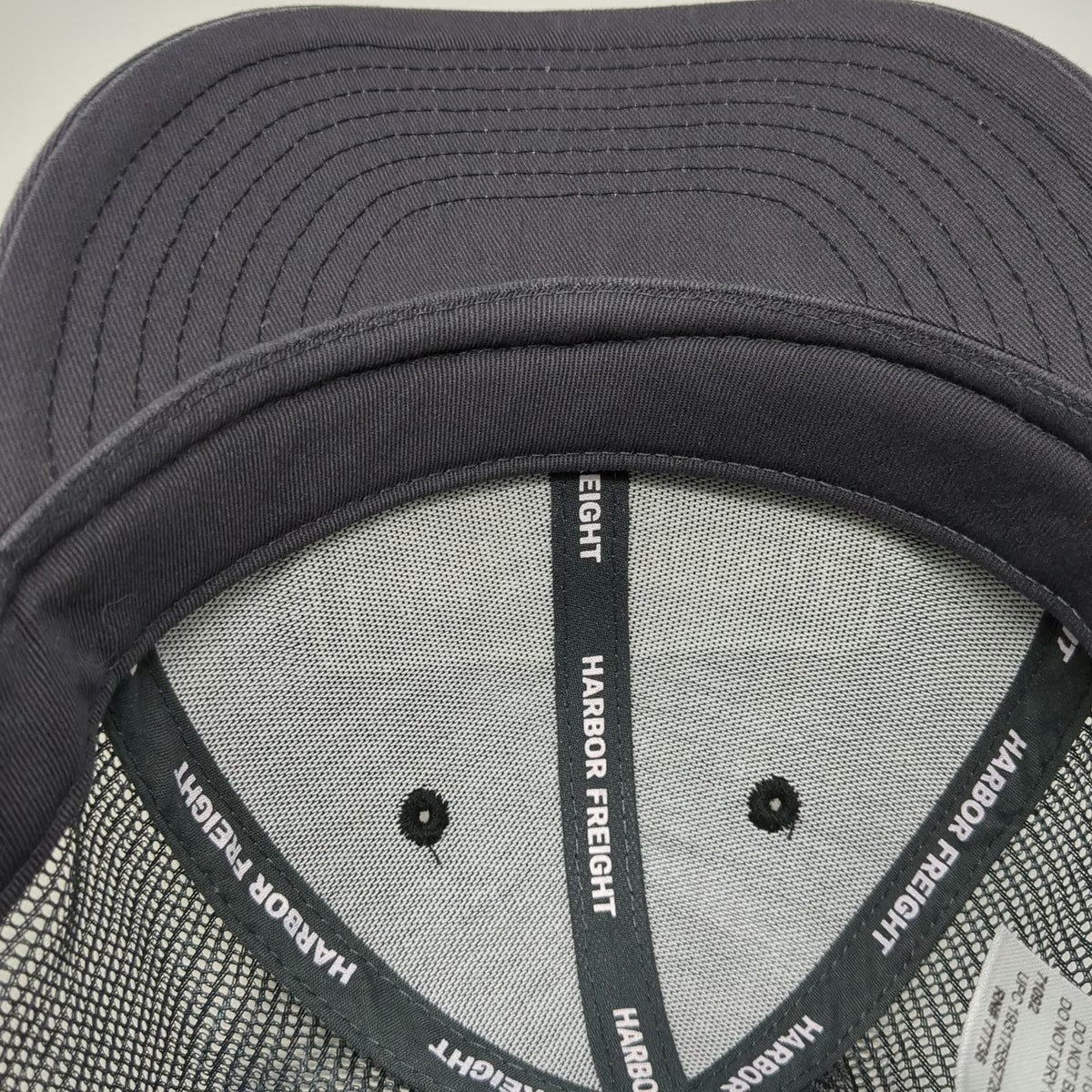 Harbor Freight Trucker Hat Gray One Size Mesh Back Snapback Patch HFT Est 1977