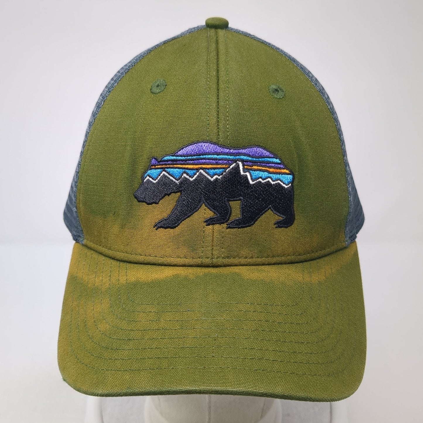 Patagonia Fitz Roy Bear Trucker Hat Multi One Size Embroidered Mesh Back