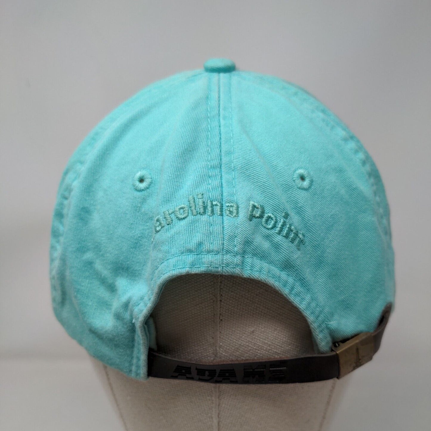 Young Life Young Lives Carolina Point Slideback Hat Blue One Size Leather Strap