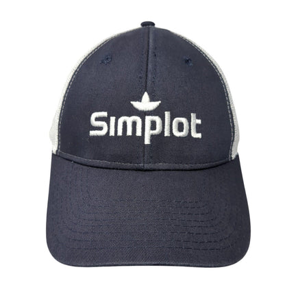 Simplot Snapback Mesh Back Trucker Hat Blue One Size Colorblock 6 Panel