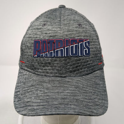 New Era New England Patriots NFL Hat Gray L Cap 39THIRTY Stretch Fit Blue Red