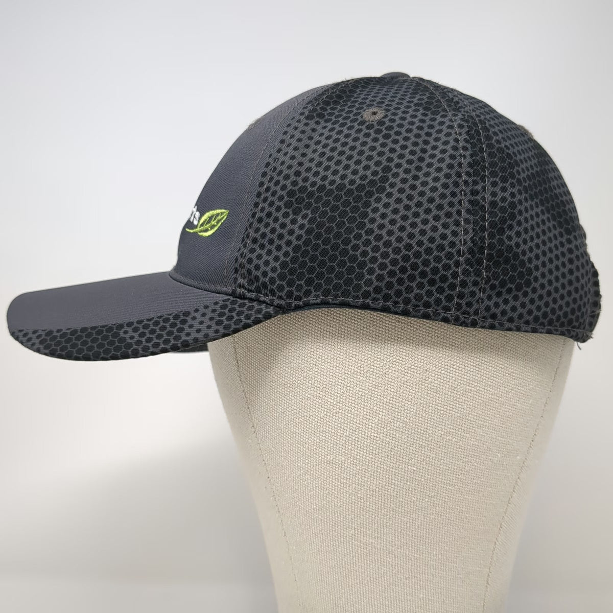 Sport-Tek Baseball Cap Gray One Size Carrier Experts Hex Mesh Strapback Hat