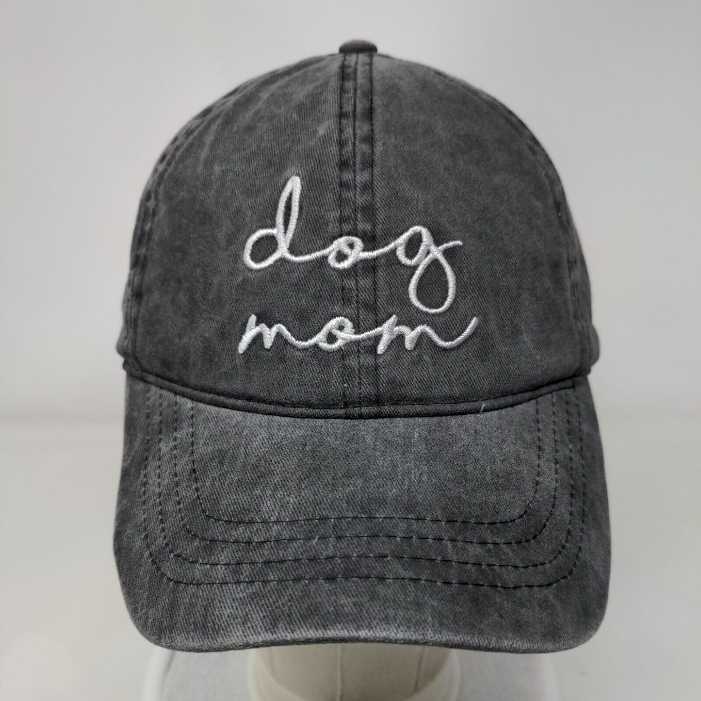 Dog Mom Slideback Hat Gray OSFM Solid Embroidered David And Young