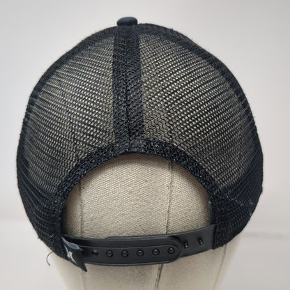 Hurley Trucker Hat Black One Size Blue Yellow Green Graphic Logo Mesh Snapback