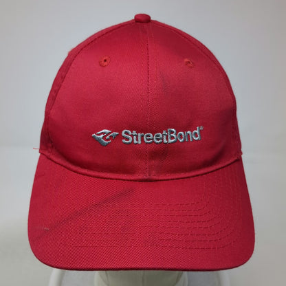 Port Authority Baseball Cap Red One Size Strapback StreetBond Logo hat Cotton
