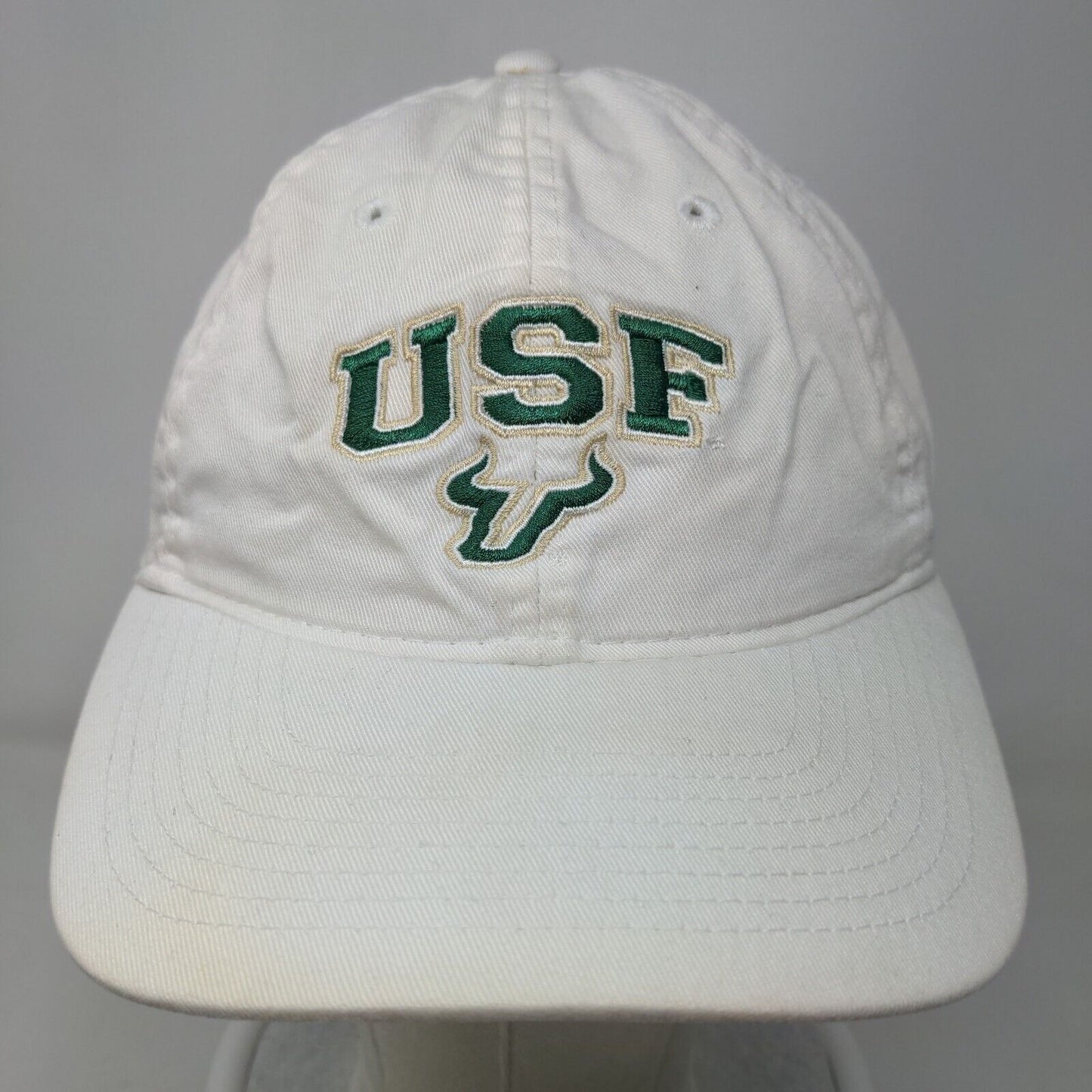 Legacy Men's Slideback Hat White South Florida USF Bulls Embroidered Logo