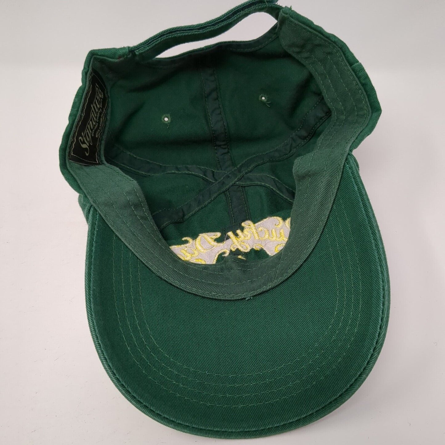 Lucky Dad Strapback Hat Green One Size Adjustable Embroidered 6 Panel