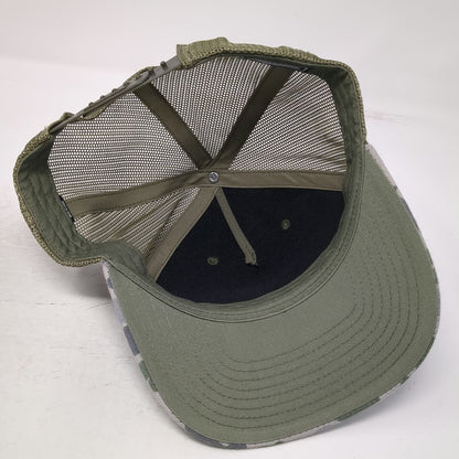 Richardson 112 Trucker Hat Green Camo One Size Mesh Back Snapback Leather Patch